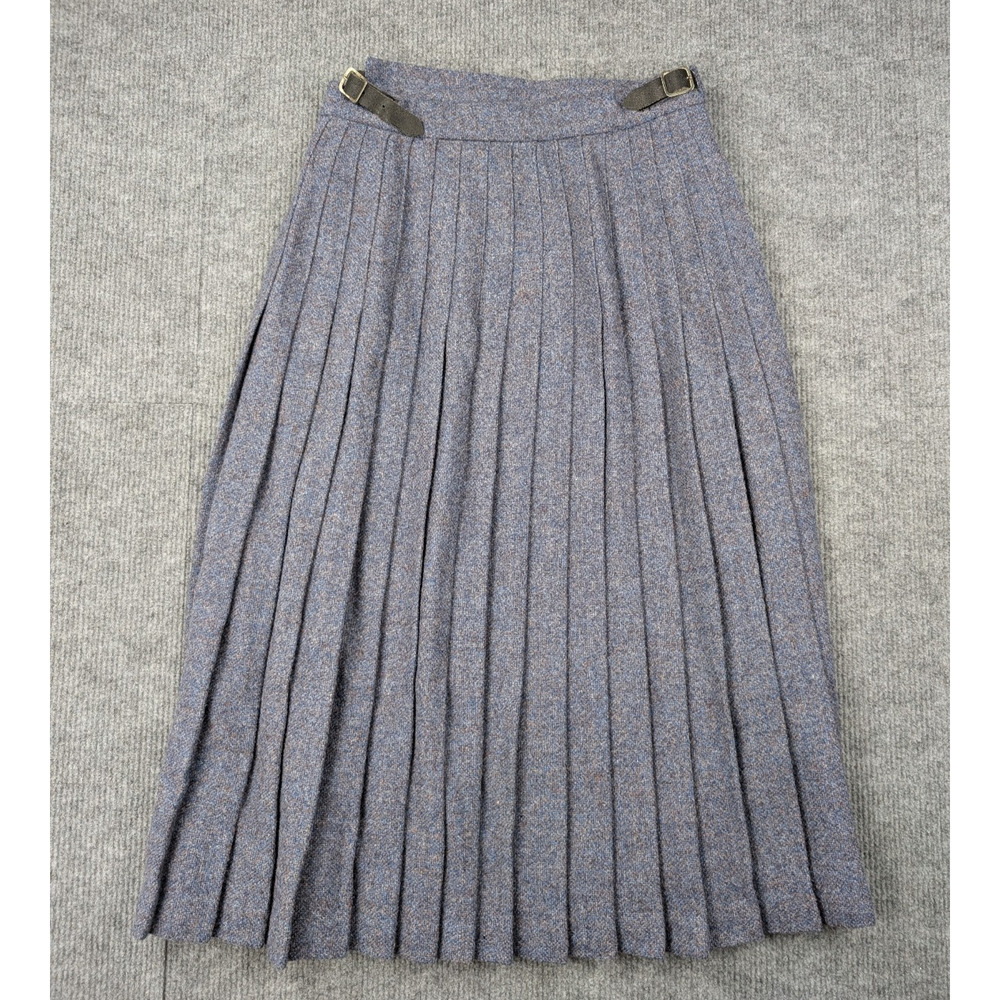 Edinburg Woollen Mill Skirt Suit Set Women 10 3 Piece Vintage Blue Pleated Retro - Picture 14 of 16